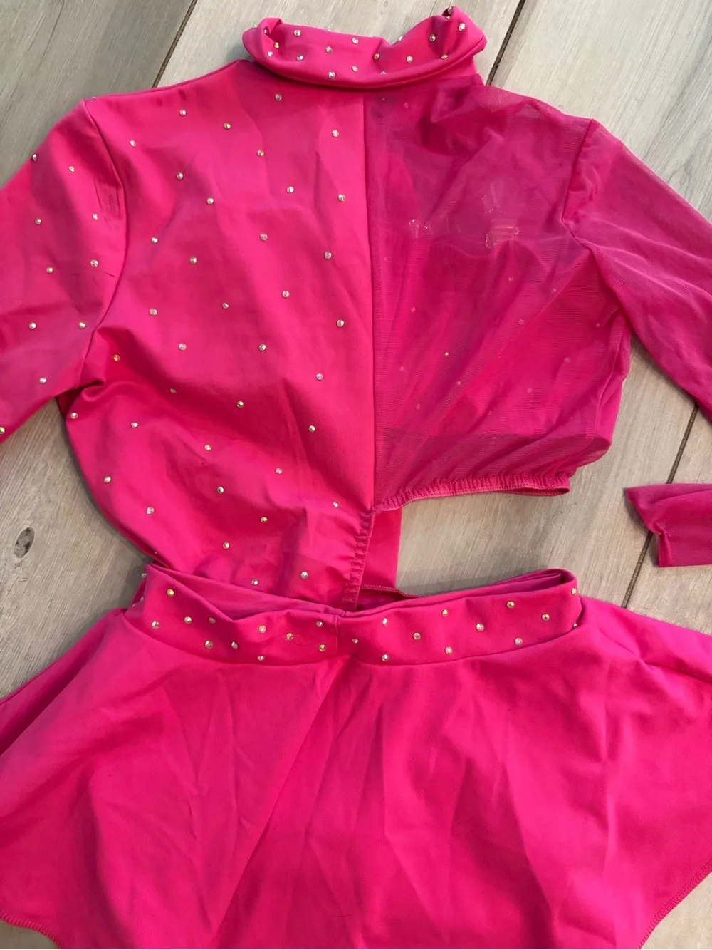 Girls / Teen Hot Pink Sparkle Dance Costume Set